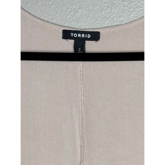 TORRID LACE TRIM TEXTURED STRETCH VEST SIZE 2 NUDE (18/20) - Picture 5 of 6